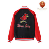 Illinois State Black Bomber Jacket